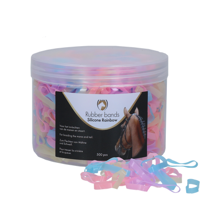 Excellent Horse Rubber Bands Silicone Rainbow