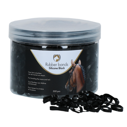 Excellent Horse Rubber Bands Silicone Black