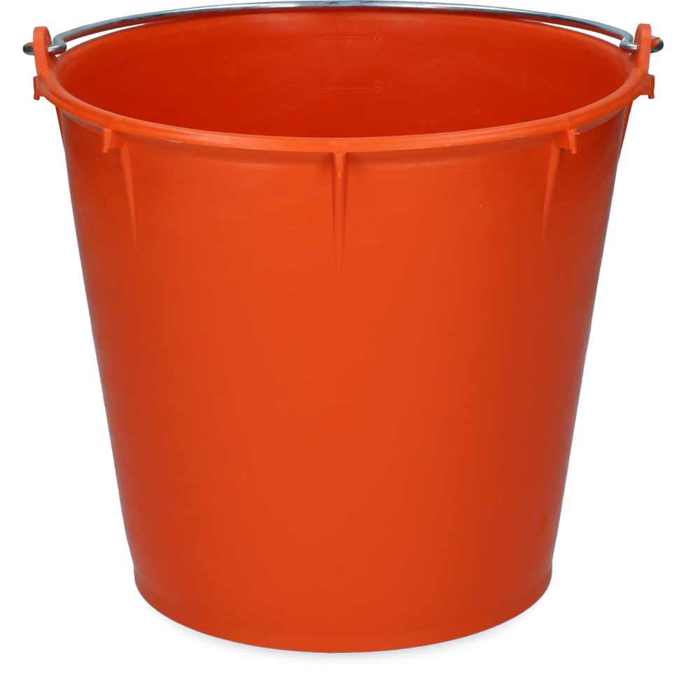 Emmer 7 l met beugel Oranje