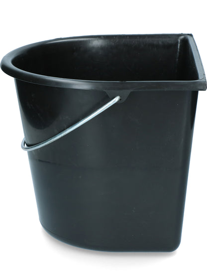 Emmer met vlakke kant 15 l Zwart