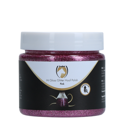 Excellent Horse Hi Gloss Glitter Hoof Polish Pink 150 ml