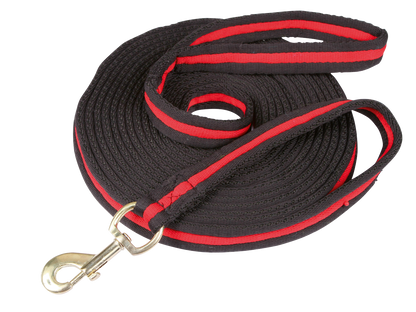 Longeerlijn zwart soft 8 meter Rood