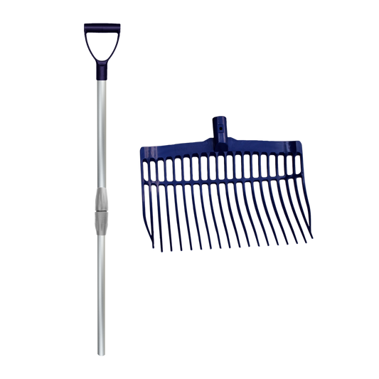 Mestvork met steel Blauw