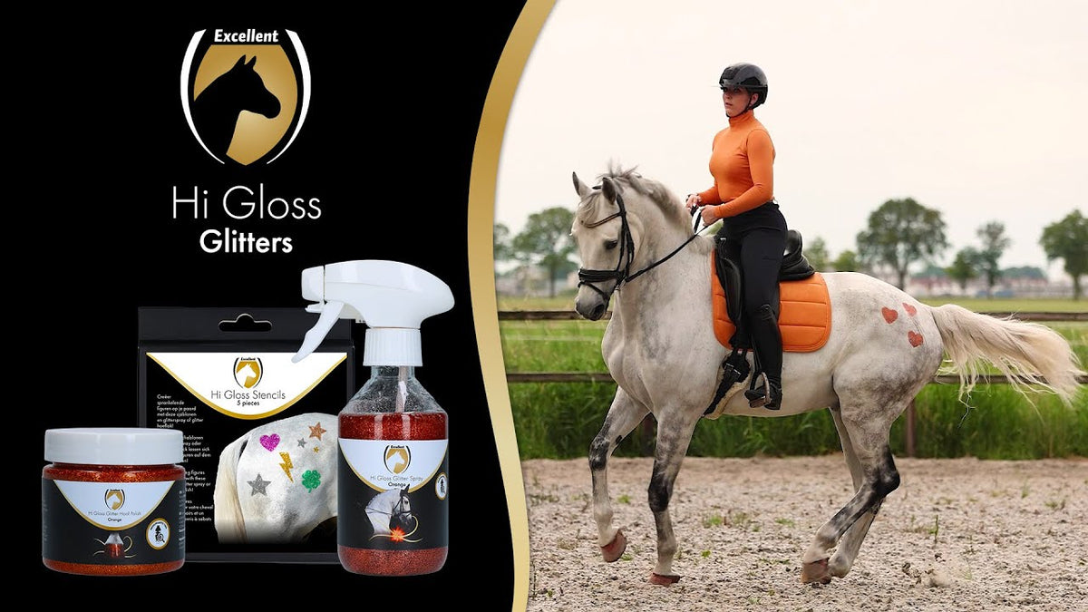 Excellent Horse Hi Gloss Glitter Hoof Polish Silver 150 ml
