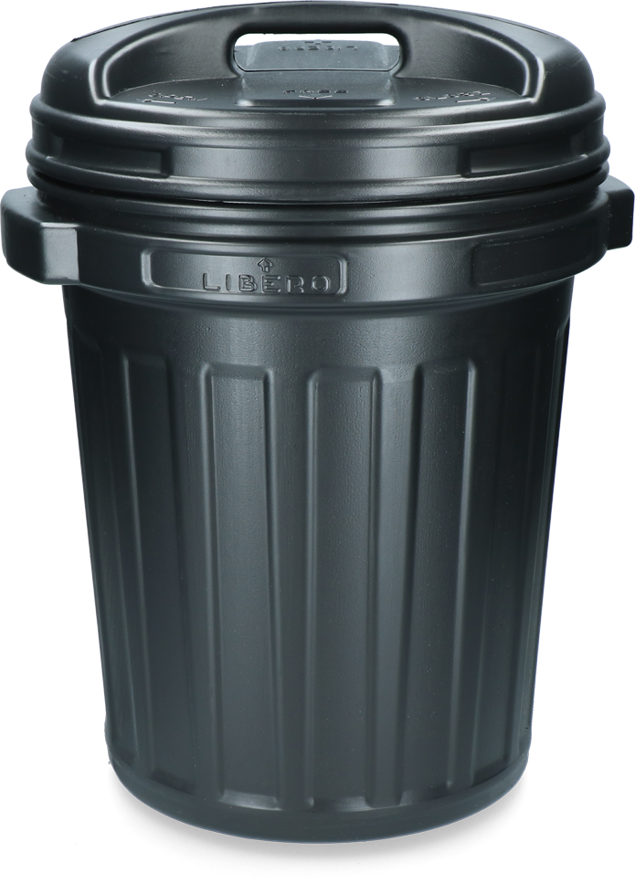 Voerton met draaisluiting 40 liter Black Zwart
