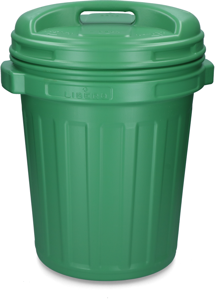Voerton met draaisluiting 40 liter Black Groen