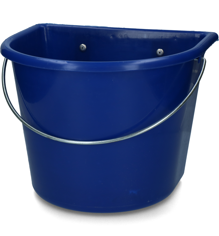 vPlast Voerbak met haken & hengsel 15 l Donkerblauw