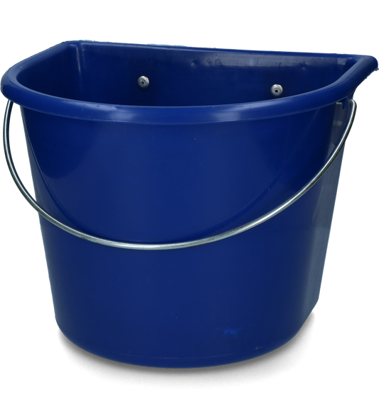 vPlast Voerbak met haken & hengsel 15 l Donkerblauw