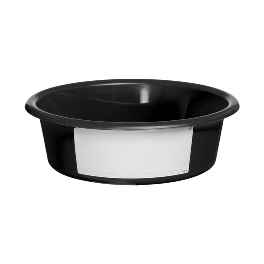 Voerbak 6 l Zwart (met wit label)